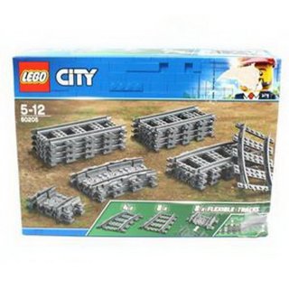 LEGO City Eisenbahn 60205 Set Schienen , Kurven Flex Schienen